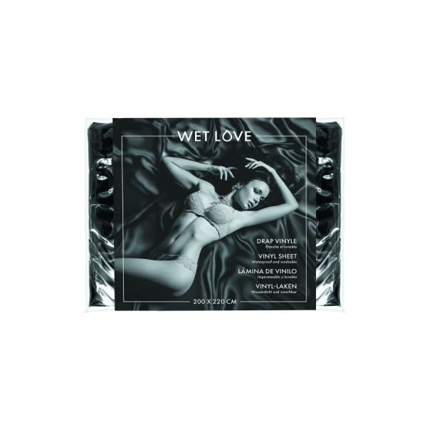 Drap vinyle noir 200x220 cm 